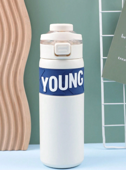 Botella Térmica Minimalista con Tapa de Seguridad – 500 ml