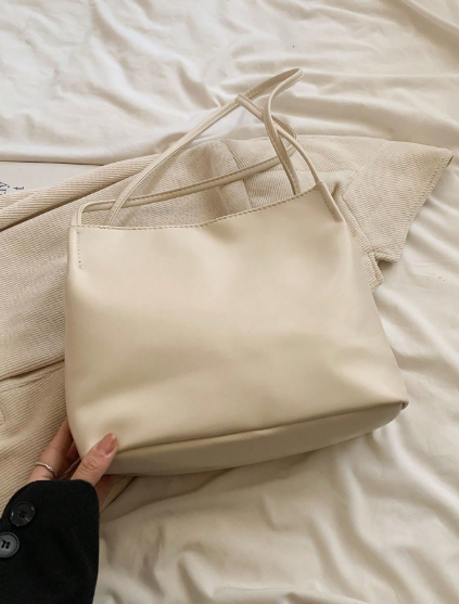 Bolso de Hombro con Moño Elegante Beige – Estilo Minimalista